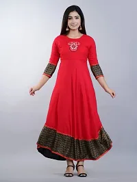 Classic Rayon Embroidered Gowns for Women-thumb4