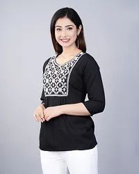 Classic Rayon Embroidered Tops for Women-thumb3