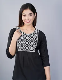 Classic Rayon Embroidered Tops for Women-thumb2