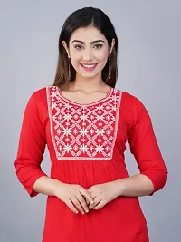 Classic Rayon Embroidered Tops for Women-thumb2