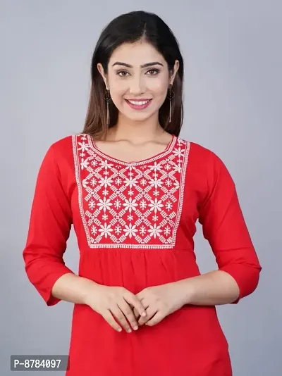 Classic Rayon Embroidered Tops for Women-thumb3