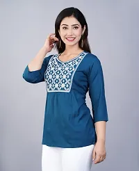 Classic Rayon Embroidered Tops for Women-thumb1