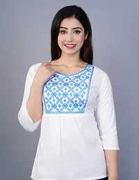 Classic Rayon Embroidered Tops for Women-thumb1