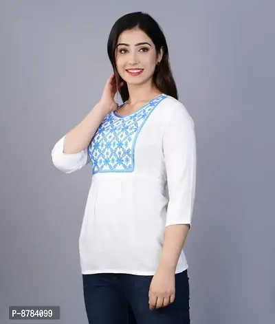 Classic Rayon Embroidered Tops for Women-thumb3