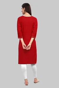 Red Mirror Straight Kurti-thumb2