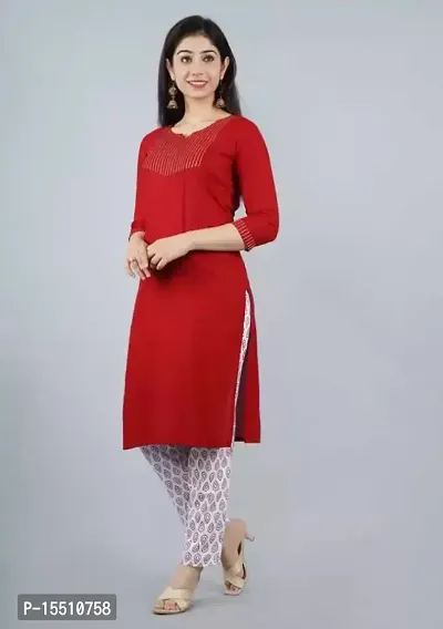 Beautiful Rayon Stitched Zari Kurta Bottom Set for Women-thumb2