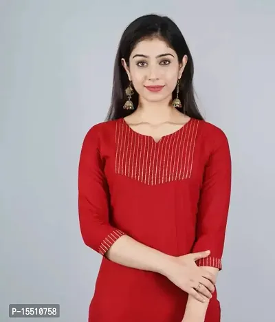 Beautiful Rayon Stitched Zari Kurta Bottom Set for Women-thumb4