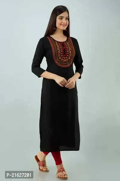 Beautiful Rayon Stitched Embroidered Kurta for Women-thumb3