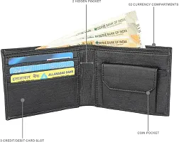 Men Casual Black Artificial Leather Wallet-thumb1