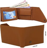 Men Casual, TAN Artificial Leather Wallet - Regular Size  (7 Card Slots)-thumb2