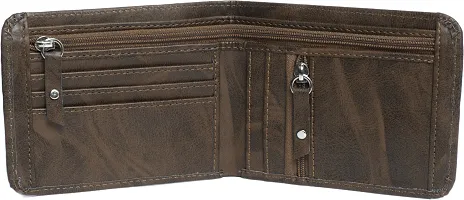 Men Casual, BROWN Artificial Leather Wallet-thumb3
