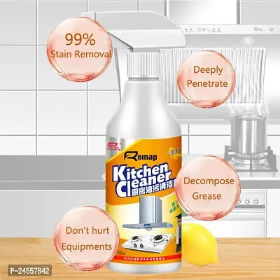 Remap Kitchen Claener  250ml (Pack of 2) + Free Scotch Brite-Sponge Wipe, Kitchen Cleaner Spray | Suitable for all Kitchen Surfaces, Gas Stove, Countertop, Tiles, Chimney and Sink | Kills 99.9% germs-thumb2