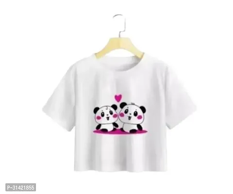 Elegant White Cotton Printed Top For Women-thumb0