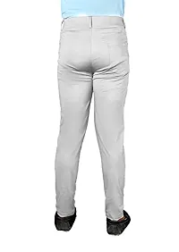SK Clasy Men's Casual Lycra Pants Stretchable Less Weight Lycra Pants for Men Grey-thumb1