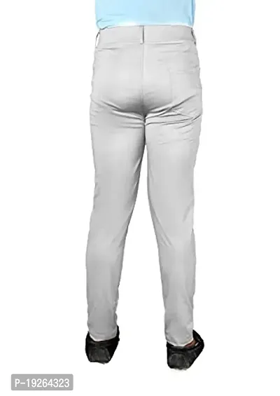 SK Clasy Men's Casual Lycra Pants Stretchable Less Weight Lycra Pants for Men Grey-thumb2
