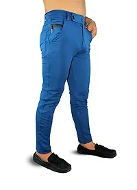 SK Clasy Men's Casual Lycra Pants Stretchable Less Weight Lycra Pants for Men Sky Blue-thumb2
