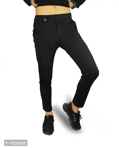 SK Men's Casual Lycra Pants | Stretchable Less Weight Lycra Pants for Men Black