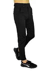 SK Men's Casual Lycra Pants | Stretchable Less Weight Lycra Pants for Men Black-thumb4