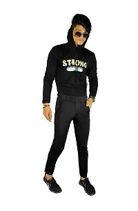 SK Men's Casual Lycra Pants | Stretchable Less Weight Lycra Pants for Men Black-thumb2