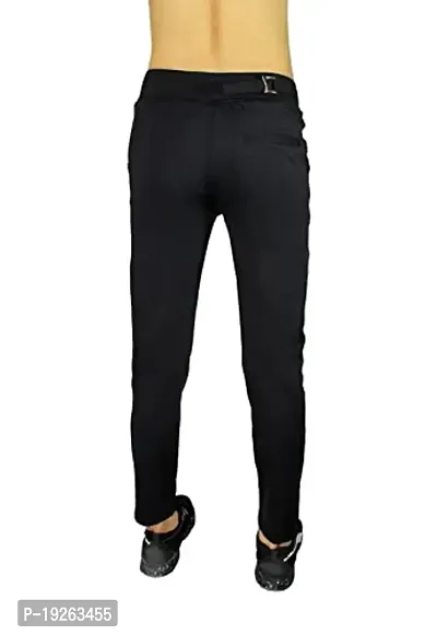 SK Men's Casual Lycra Pants | Stretchable Less Weight Lycra Pants for Men Black-thumb4