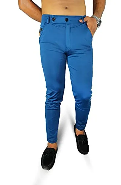 SK Clasy Mens Casual Lycra Pants Stretchable Less Weight Lycra Pants for Men