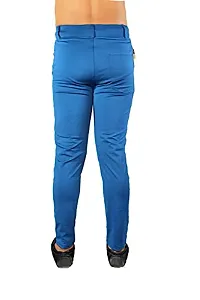 SK Clasy Men's Casual Lycra Pants Stretchable Less Weight Lycra Pants for Men Sky Blue-thumb1