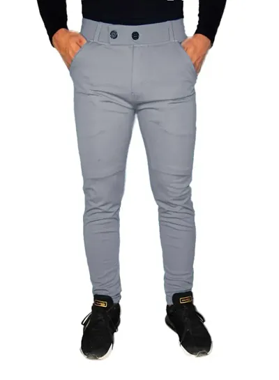 Stylish Men Polyester Casual Trouser