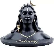 Adiyogi Shiva Statue for Car Dash Board Pooja Gift Polyresin Mahadev Murti Idol Lord Adiyogi Shankara-thumb1