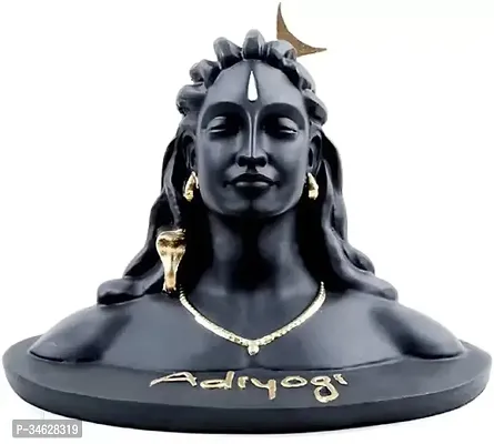 Adiyogi Shiva Statue for Car Dash Board Pooja Gift Polyresin Mahadev Murti Idol Lord Adiyogi Shankara-thumb2