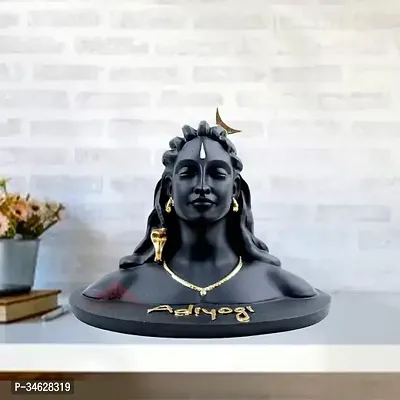 Adiyogi Shiva Statue for Car Dash Board Pooja Gift Polyresin Mahadev Murti Idol Lord Adiyogi Shankara-thumb0