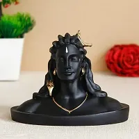 Adiyogi Shiva Statue for Car Dash Board Pooja Gift Polyresin Mahadev Murti Idol Lord Adiyogi Shankara-thumb2