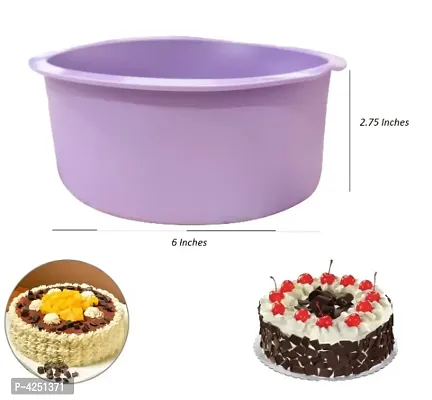 Silicone Round and Square Shape Cake Baking Mould with Silicone Brush  Spatula Combo Set-thumb2