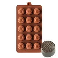Silicone Almond and Rose Shape Chocolate Making Mould Combo Set of 2-thumb1