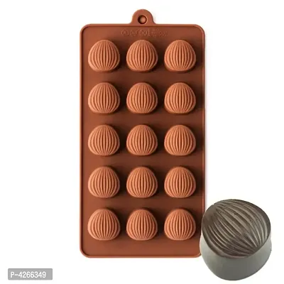 Silicone Almond and Rose Shape Chocolate Making Mould Combo Set of 2-thumb2