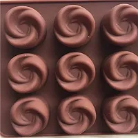 Silicone Almond and Rose Shape Chocolate Making Mould Combo Set of 2-thumb2