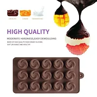 Silicone Almond and Rose Shape Chocolate Making Mould Combo Set of 2-thumb3