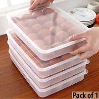 IARA Plastic Egg Tray Storage Box With Lid for 24 Eggs - 2 dozen Plastic Egg Container-thumb2