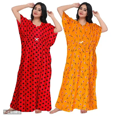 Viscironi Multicoloured Cotton Printed Nightdress For Women-thumb0