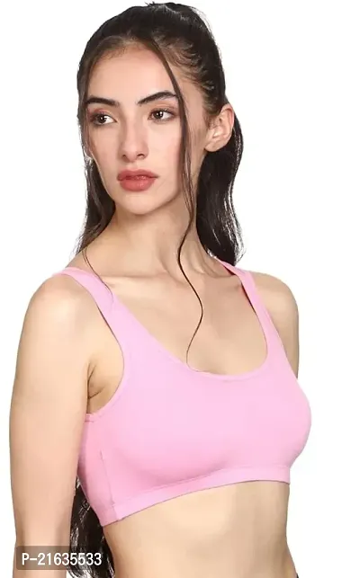 Stylish Cotton Solid Bra For Women