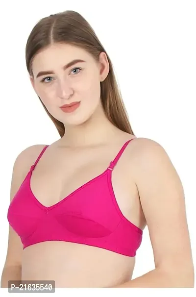 Stylish Cotton Solid Bra For Women-thumb0