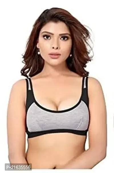 Stylish Cotton Solid Bra For Women-thumb0