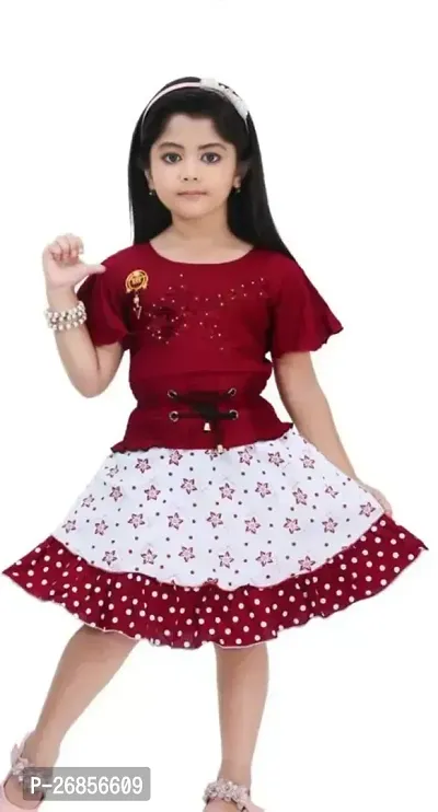 Stylish Girls Cotton Frock-thumb0