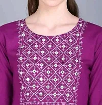 Sunet Fashion Women's Rayon Embroidery Anarkali Kurta Purple-thumb2