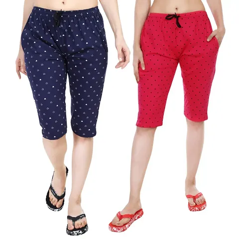 Women's Regular Fit Capri Pack of 2