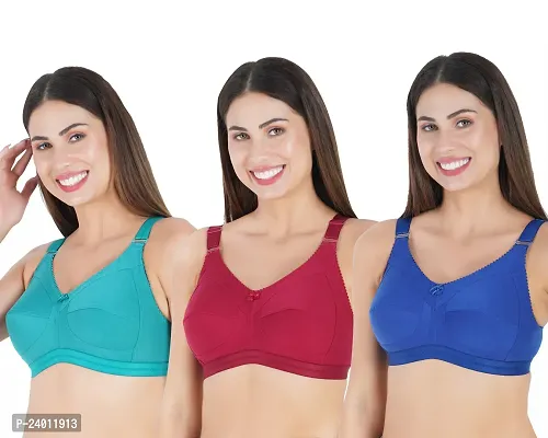 KISSLEY Full Coverage Bra For Women  Girls Bra  Name: KISSLEY Full Coverage Bra For Women  Girls Bra  Fabric: Cotton Blend Print or Pattern Type: Solid Padding: Non Padded Type: Everyday Bra Wiring:-thumb0