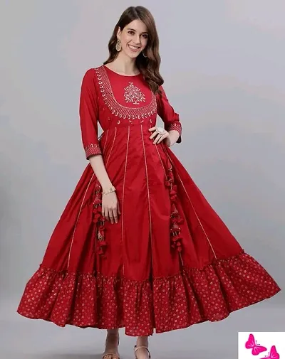 Elegant Rayon Self Design Kurta For Women