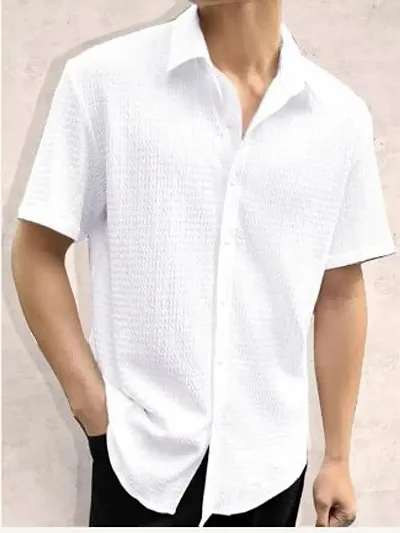 Hot Selling Polyester Short Sleeves Casual Shirt 