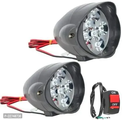 Premium Quality Fog Lamp, Headlight Led - Universal For Bike, Universal For Car, Pack Of 2-thumb0