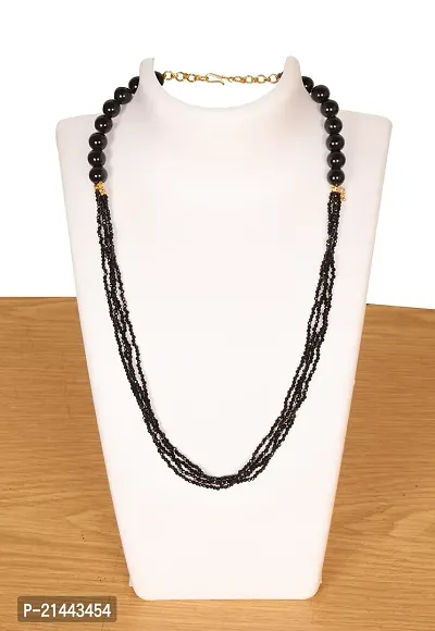 Handmade BLACK Partyware mala necklace 4 layer suitable for party