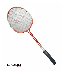 LYZOO Florescent Badminton Racket Set of 2 Multicolour Double Shaft Badminton Racquet Multicolor Strung Badminton Racquet  (Pack of: 2, 120 g)-thumb2